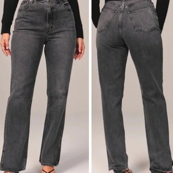 Abercrombie & Fitch l Curve Love 90s Ultra High Rise Straight Jeans 20945 - Picture 3 of 15
